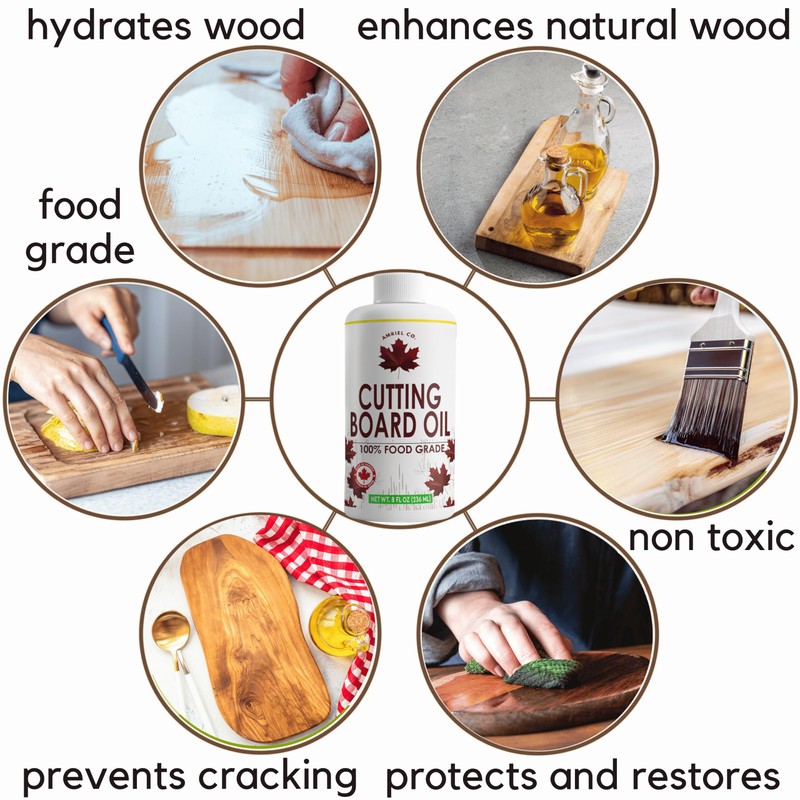 Cutting Board Oil 8 fl oz – 100% Food-Grade Mineral