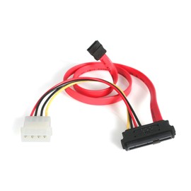 StarTech SAS729PW18 Adaptador Cable Divisor SAS de 29 Pines SFF-8482 a Molex/SATA, 1x SATA, 1x Macho LP4, 1x SAS, SFF8482