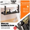 BYMECOST No Drill Under Desk Double Cable Management Tray, Sturdy