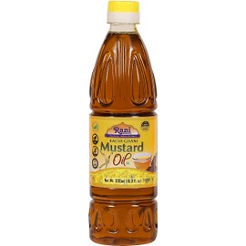 Rani Mustard Oil (Kachi Ghani) 16.9 Ounce (500ml) NON-GMO | Gluten Free | Vegan | 100% Natural | Kosher