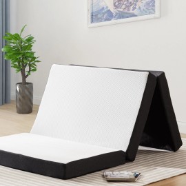 NEWBULIG 4" Tri-fold Memory Foam Mattress, Foldable Portable Floor Bed,Washable Cover - Twin
