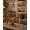 Homemory Rechargeable Waxy Flameless Taper Candles, 9.6 Inches LED Candle