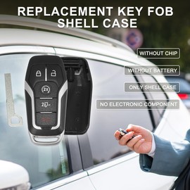 TUCKBOLD Key Fob Shell Case for Ford F150 F250 Truck 2015-2017 5 Buttons Plastic Replacement | Keyless Entry Remote Control Key Shell Case 1 Pcs