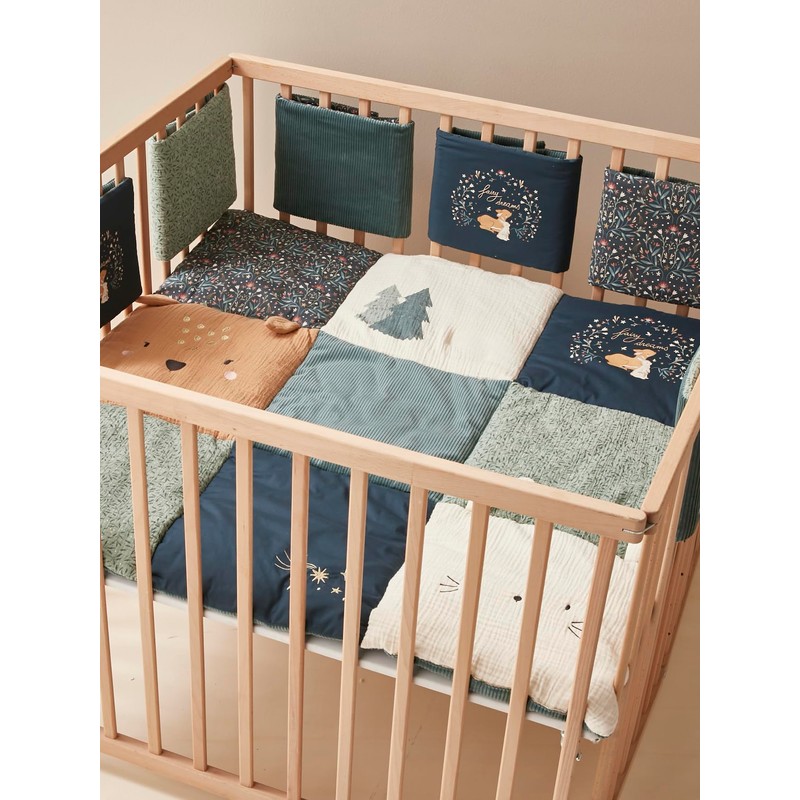 Vertbaudet Magic Forest Baby Playpen Mat Oeko-Tex Green Printed 75
