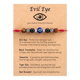 Tarsus Evil Eye Bracelets for Women Men Red String Bracelet for Women Evil Eye Jewelry Protection Charm Good Luck Gifts for Friends Coworker Sister