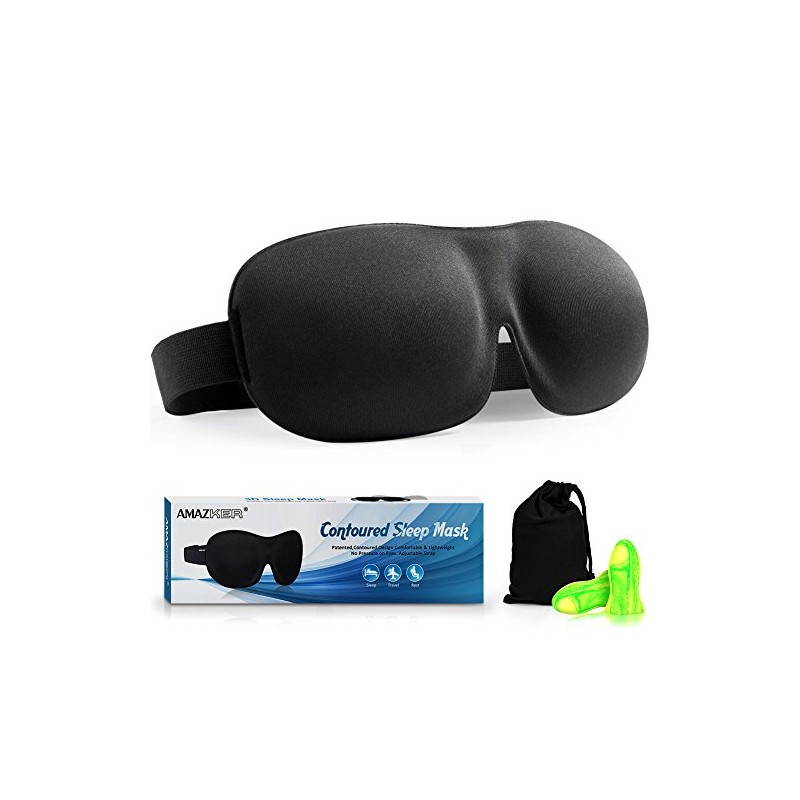 AMAZKER 3D Sleep Mask Contoured & Comfortable Eye Masks and