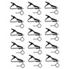 Gatuida 15pcs Metal Lapel Mic Clips Replacement Iron Lavalier Microphone