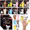 40 Pcs Plush Animal Finger Puppet Toy with Back to