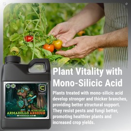 Cronk Nutrients Armadillo Armour - Highly Concentrated Monosilicic Acid for Enhanced Plant Growth, Stronger Cell Walls, Improved Resilience, and Optimal Nutrient Uptake - 4L