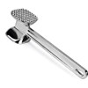 Silver Aluminum Alloy Meat Tenderizer Hammer Double Sided Tender Meat