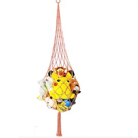 Stuffed Animal Storage Net Hammock, Display a Large Plush Toy, Ceiling Hanging Stuffed Animal Holder with Swag Hook for Walls Ceiling, Corner Toy Storage Organizer for Kids Bedroom Playroom