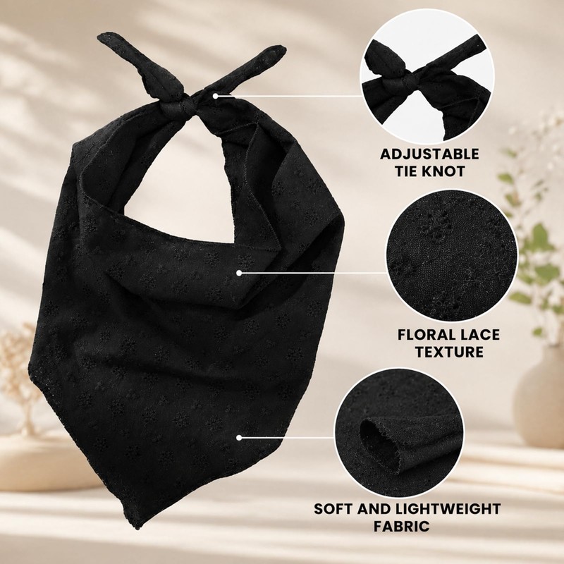 Hair Accessories Set For Women - Headscarf - Scrunchie -
