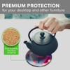 1 x Round Jumbo Size Coaster 12cm Love Heart Rain