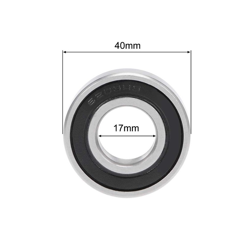 sourcing map ABEC-3 bearings, 6203-2RS (2 pack) ball bearings