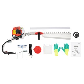 LIAPDG 0.65Kw Hedge Trimmer, Single Edge Hedge Trimmer 22.5CC Cordless Gas Hedge Trimmer 0.5Mm Thick Blade Single-Cylinder Air-Cooled Two-Stroke Hand-Pull Start 7500R/Min for Flowerbed Pruning