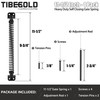 TIBEGOLD 11-1/2" Gate Spring Self Closing, Heavy Duty Black Door