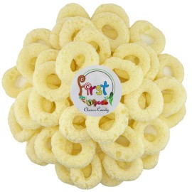 FIRST CHOICE CANDY FREEZE DRIED SOUR PINEAPPLE RING CANDY 6 OZ BAG
