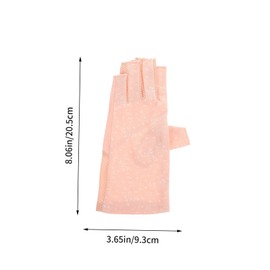 Ipetboom 1 Pair UV Hand Protector Gloves for Women Fingerless Nail Comfortable and Breathable Design for Salon Use UV Protection During Gel Nail Treatments Creative Floral Patterned