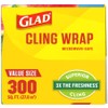 Glad® ClingWrap Plastic Food Wrap - 300 Square Foot Roll