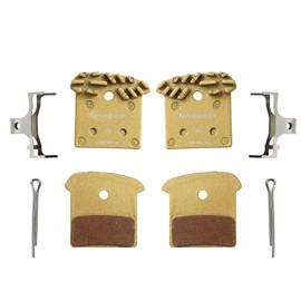 2 Pairs of Disc Brake Pads with Cooling Fin, Metal Bicycle Brake Pads for Shimano XTR/DEORE XT/SLX/DEORE/ALFINE