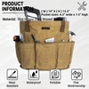 Heavy-Duty 16oz Waxed Canvas Garden Tool Tote with Handle, Wide-Mouth