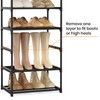 WEXCISE Narrow Shoe Rack 10 Tiers Tall Shoe Rack for