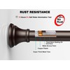 Bronze Shower Curtain Rods,43-72 Inches, Rust Resistance, Adjustable Tension Rod