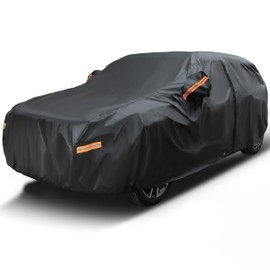 EzyShade 10-Layer SUV Car Cover Waterproof All Weather. See Vehicle Size-Chart for Accurate Fit. Outdoor Full Exterior Covers for Automobiles Heavy Duty Jeep Rav4 CRV. Black, Size S5 (See Size Chart)