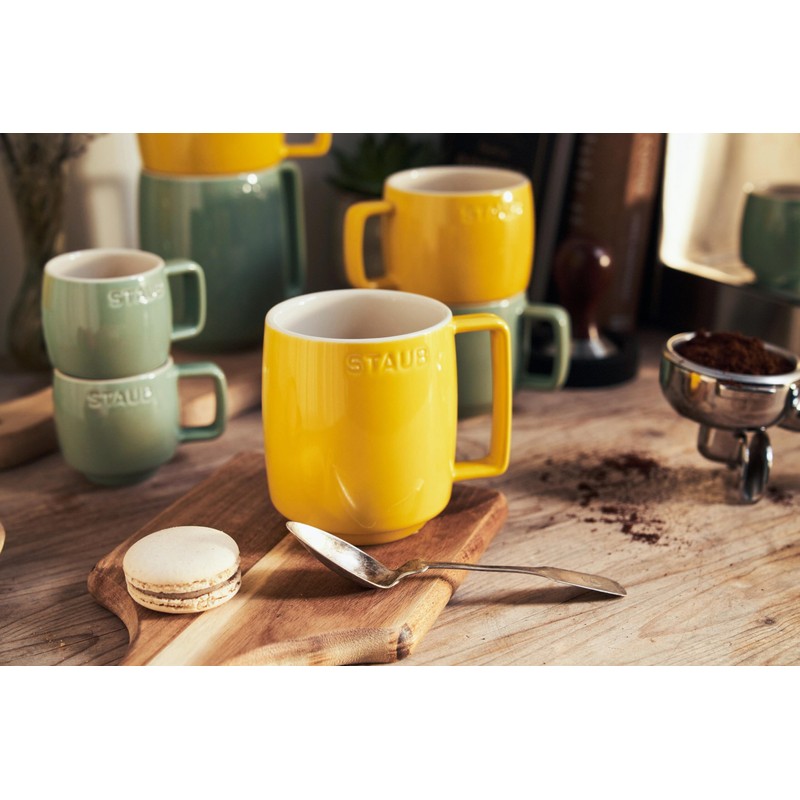 staub STAUB Z1029-086 Stapelbare Tasse, M, Citron 350ml, Keramikbecher, Keramik,