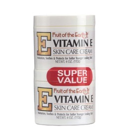 Fruit of the Earth Vitamin-E Cream 4 oz Jar - Paquete de 2