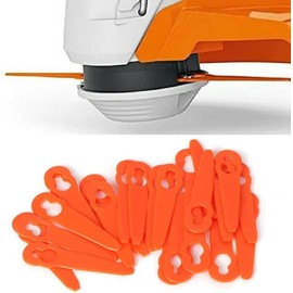 50PCS Plastic Blades Replacement for STIHL Polycut 2-2 FSA 45 FSA 57 FSE 52 / Sun Joe 24V-GT10 Lawnmower Trimmer Grass Cutter Tools Garden Lawn Mower Trimmer Blade Replace# 4008 007 1000