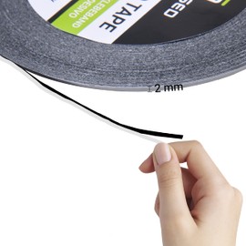 Eco-Fused 2mm Double-Sided Adhesive Sticker Tape - for Smartphone, Tablet, PC, Laptops, LCD, Digitizer, Small Electronic Repair - Includes 1x Pair of Tweezers, Microfiber Cleaning Cloth