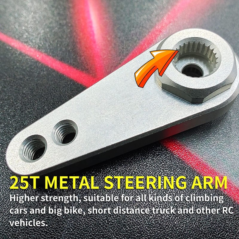 2 in 1 High Hardness 7075 Metal 25T Steering Servo