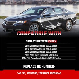 ISINFLASH 748-172 Front Left Driver Side Power Window Regulator with Motor for Chevy Impala 2006-2013, Impala Limited 2014-2016, Replace 10338555 22894021