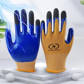 400V Low Voltage Gloves, Electrical Insulated Lineman Gloves, Safety Protective Work Gloves for Man Woman, Rubber Non Slip Design, Support Touch Screen