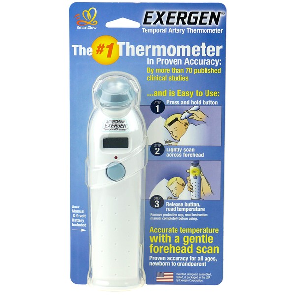 Exergen Temporal Scan Forehead Artery Baby Thermometer Tat-2000c Scanner, Digital