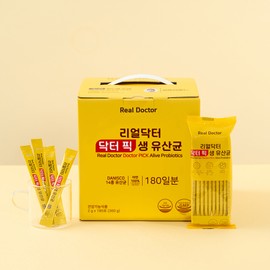 Real Doctor Doctor Pick Live Lactic Acid Bacteria 6 Months Probiotics Zinc Immunity 180 Packets, 1 Piece / 리얼닥터 닥터픽 생유산균 6개월분 프로바이오틱스 아연 면역 180포, 1개