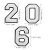 DOITOOL 4pcs White Chenille Iron Number Patches for DIY Clothing
