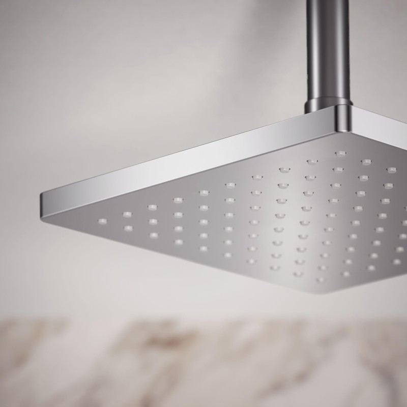 KOHLER K-26148-G-CP Honesty Square Rainhead, 1.75 GPM, 8" Rain Shower