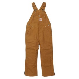 Carhartt mens Bib Overalls, Duck Carhartt Brown, 7 US