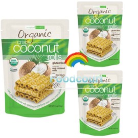 Tropical Fields 3 Packs Tropical Fields Organic Crispy Coconut Rolls 11 OZ Each Pack