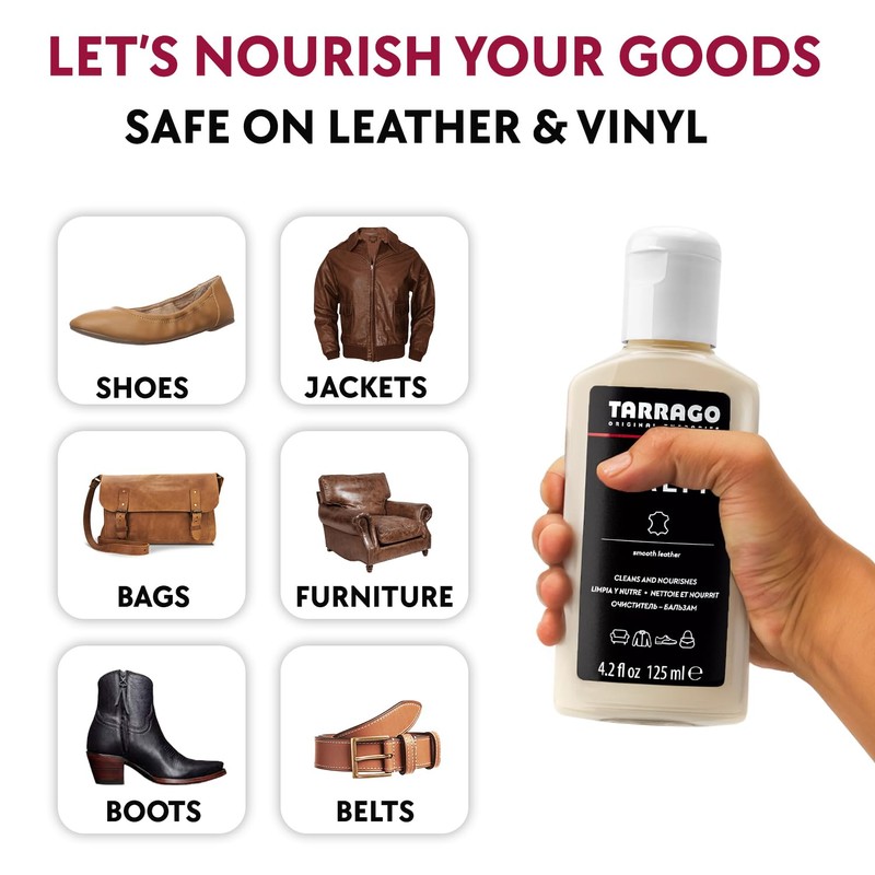 Tarrago Leather Balm Conditioner- Nourishes and Restores Color for Smooth,