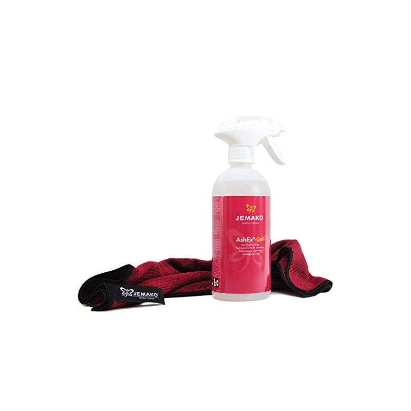 JEMAKO Kaminglasreiniger Set 500 ml Ash Ex Gel Schaumpumpe AshEx