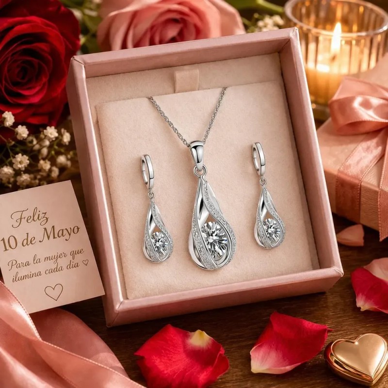 High Monaco - Conjunto De Aretes Y Cadenas, Mxyzv-002, 2pzas,