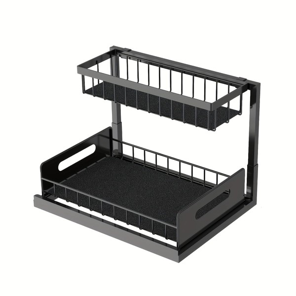 TIVONEL Under Sink Organizer, Pull Out Cabinet Organizer, 2 Tier