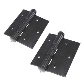 Plum Fittings Pair of Aluminum Black Self-Closing Fence Gate Hinges for Aluminum | Vinyl | Iron | Wood Gates (Black)