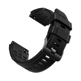 MEGALITH Rubber Watch Band 22 mm Black K2, Quick Release Replacement Band for Men's Smartwatches