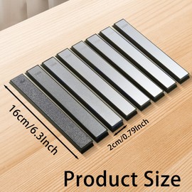 RAIHOMKIT 8 PCS Diamond Knife Sharpening Stones, Diamond Whetstone with a Non-Slip Base, Professional Whetstone Set for Kitchen, 80/200/500/800/1000/1500/2000/3000 Grit Knife Sharpener