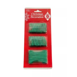 300Pcs Ornament Hooks Green Christmas Tree Hanger 200 Small 100 Big