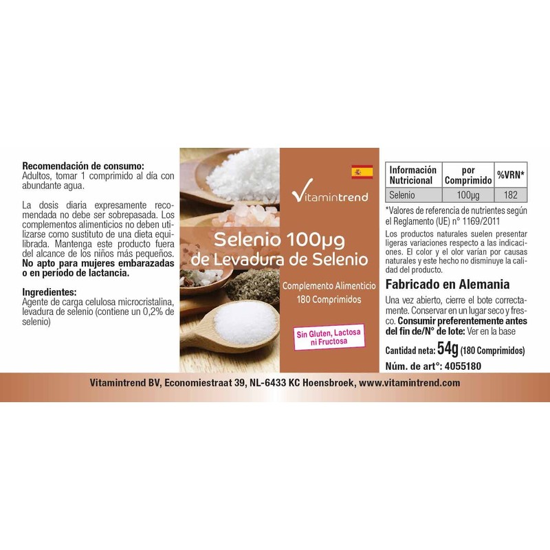 Selenium 100 mcg – 180 Tablets – For 6 Months